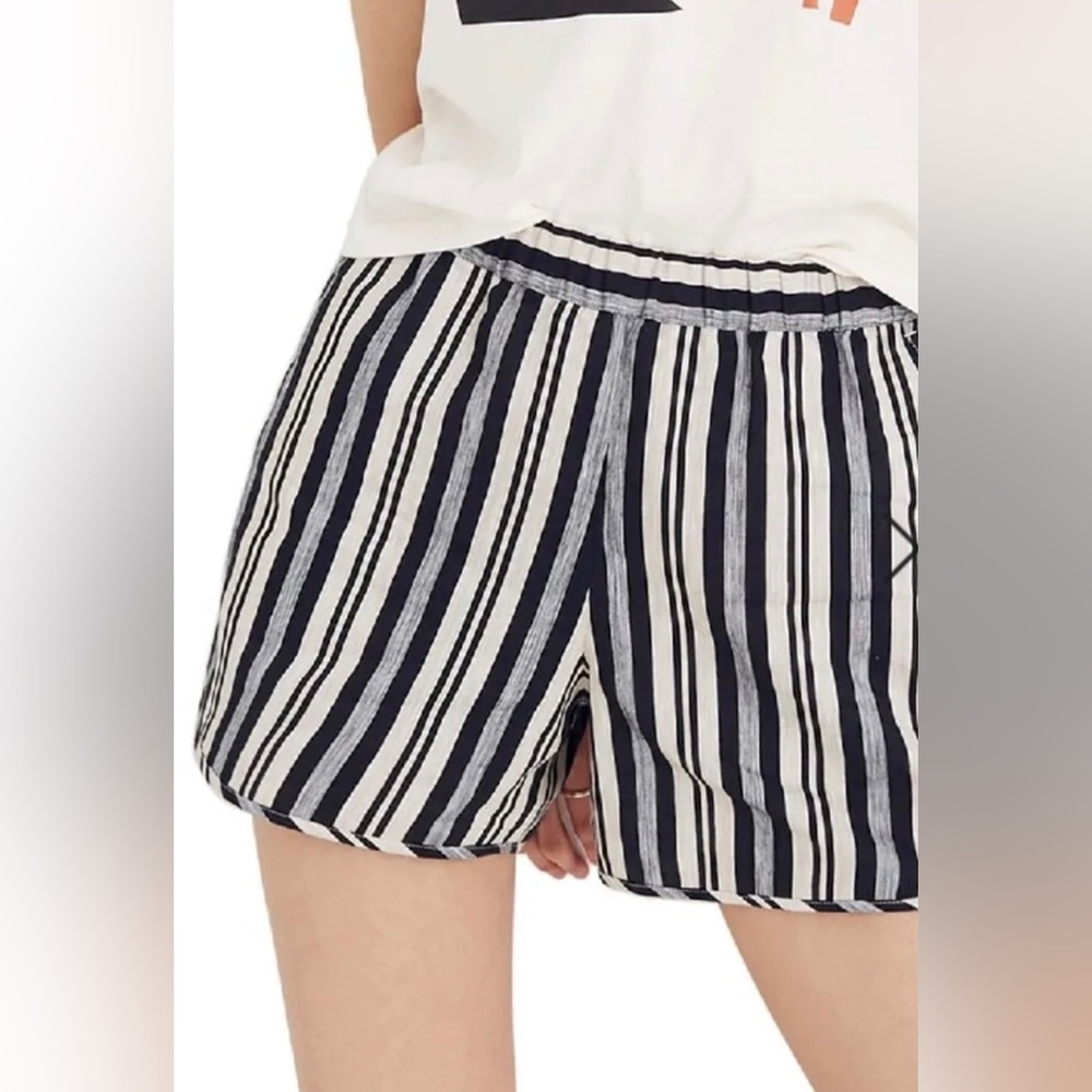 NWT Madewell Pull On Shorts in Evelyn Stripes- Size XS